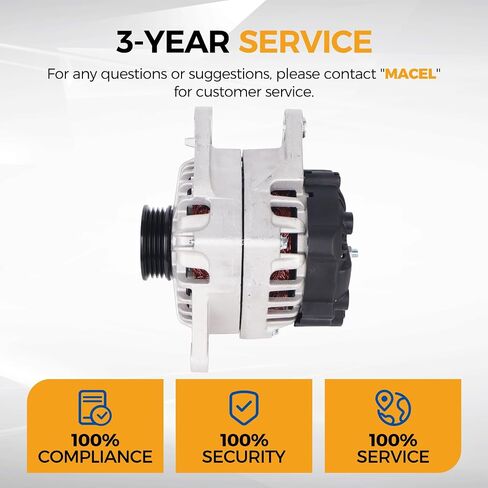 POROD ANDLINATOR 12V 90A FIT for 2007-2012 HYUNDAI ELANTRA ، 2010-2011 KIA Soul ، 2007-2009 KIA Spectra ، KIA Spectra5 ، CW 4-Grove Pulley 2.0L L4 استبدال#3730023650 in Saudi Arabia