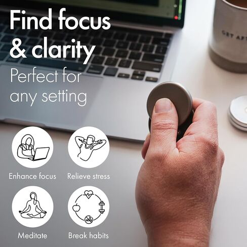 Ono Slider - لعبة تململ باليد للبالغين | المساعدة في تخفيف التوتر والقلق والتوتر | يعزز التركيز ، وضوح | تصميم مضغوط ، محمول | التيتانيوم الطبيعي in Kuwait