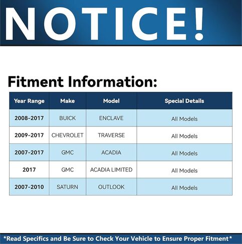 Detroit Axle - Front Left CV Axle for Chevrolet Traverse Buick Enclave GMC Acadia Limited Saturn Outlook, CV Axle Shaft Assembly Replacement in Kuwait