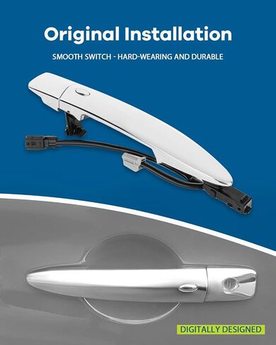 LUJUNTEC Exterior Front Driver Left Door Handle Replacement for 2011-2017 for Nissan for Leaf,2009-2014 for Nissan for Maxima,2009-2014 for Nissan for Murano Replace OE 80640-3NA0A Chrome in Saudi Arabia