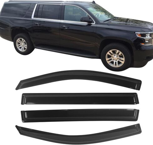 شريط Ikon Motorsports على حافة النافذة الخارجية ، متوافق مع 2015-2020 Cadillac Escalade ESV Chevy Suburban 2500 1500 GMC Yukon XL in Saudi Arabia