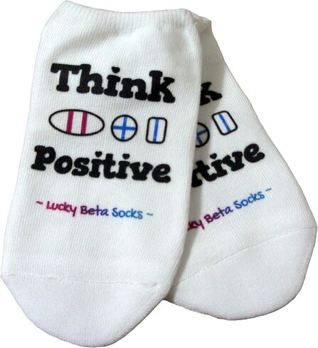 IVF Socks Lucky Beta Pregnancy Test Socks - IVF Socks, Positive thoughts, BFP, Beta Day, Womens Med No Show White Beta Socks in Saudi Arabia