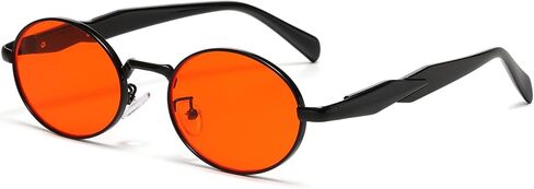 AIEYEZO Retro Oval Sunglasses for Women Men Trendy Fashion Round Sun Glasses Oval Metal Framed Shades in Kuwait