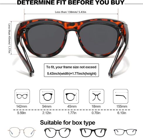 IGnaef® Polarized Fit Over Sunglasses for Women Trendy Lightweight Glasses Shades for Driving IF8010 in Saudi Arabia