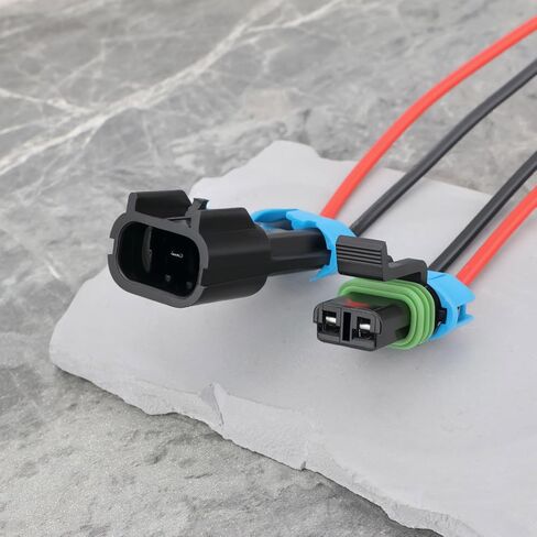 2pcs 2-pin car fan plug tirling harness male and female connector متوافق مع Delphi metri-pack 280 خط خط خط 13.5 سم in Kuwait