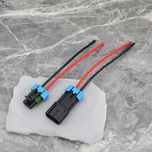 2pcs 2-pin car fan plug tirling harness male and female connector متوافق مع Delphi metri-pack 280 خط خط خط 13.5 سم in Kuwait
