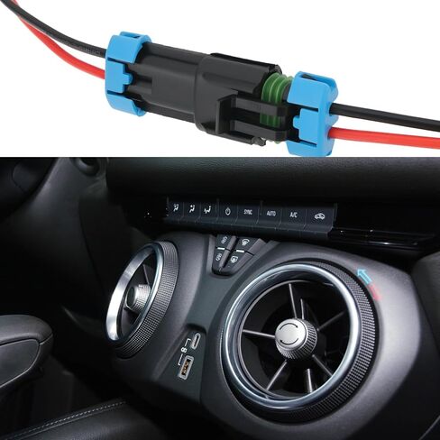 2pcs 2-pin car fan plug tirling harness male and female connector متوافق مع Delphi metri-pack 280 خط خط خط 13.5 سم in Saudi Arabia
