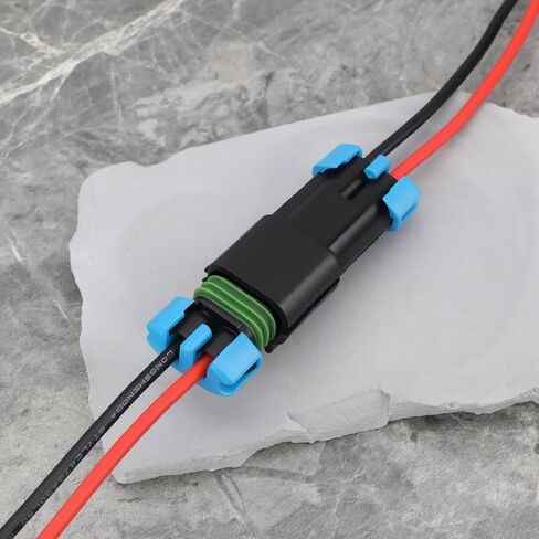 2pcs 2-pin car fan plug tirling harness male and female connector متوافق مع Delphi metri-pack 280 خط خط خط 13.5 سم in Saudi Arabia