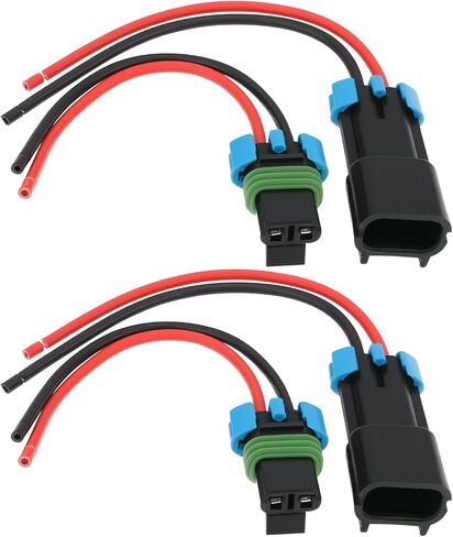 2pcs 2-pin car fan plug tirling harness male and female connector متوافق مع Delphi metri-pack 280 خط خط خط 13.5 سم in Saudi Arabia
