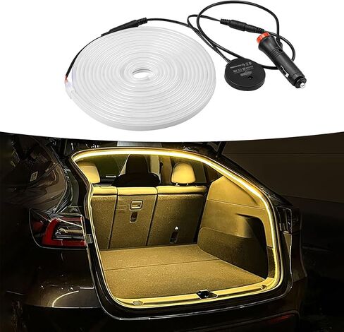 شريط ضوء LED Trunk لعام 2022-2025 Tesla Model Y Trunk Cargo Ambient Lighting for New Tesla Model Y 2025 Refresh (Juniper) Trunk Accessories Ambient Lights Sensor Auto On/Off Waterproof (Blue) in Kuwait