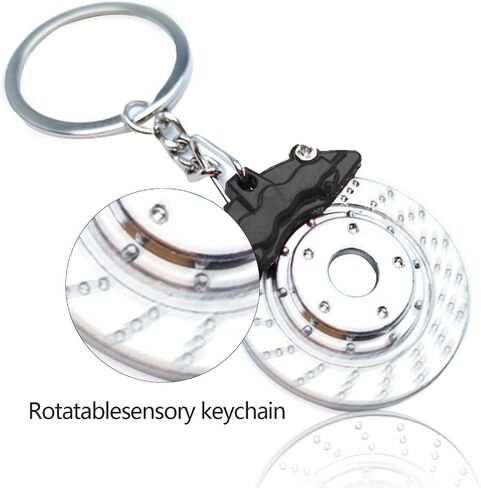 Car Keychain, Keychain for Men, Brake Disc Keyring Accessories, Car Motorcycle Key Chain, Stainless Steel Keyring Drive Gift in Saudi Arabia