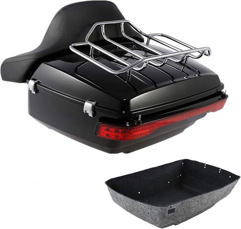 TCMT KING TOUR PACK TRUNK BACKREST أعلى الأمتعة مكبرات الصوت رف جبل رف ملائمة لجولة Harley Pak Touring Cvo Road Road Glide Glide Electra Glide 2014-2025 in Saudi Arabia