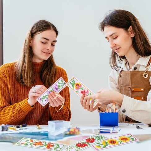 Origach 6 PCS Cross Stitch Stitch Kit للمبتدئين مع دعم Love Love Legres Batshroom Plants DIY مجموعة مرجعية مرجعية للتطريز للمبتدئين عشاق الكبار in Kuwait