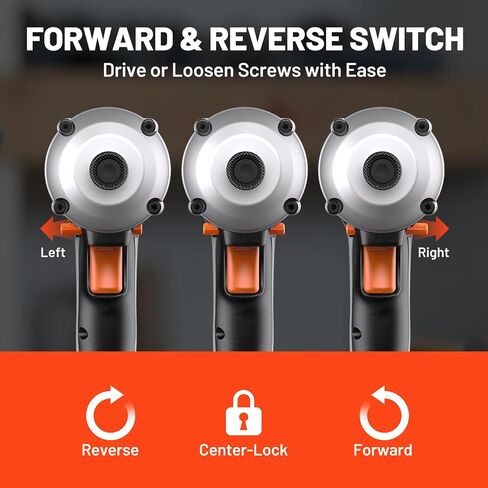 Litheli 20V MAX Cordless Impact Driver Kit, 1/4 Inch Brushless Hex Driver, 230N.m Torque, with 2.0Ah Battery, 14PCS Sockets, 10PCS Driver Bits and Tool Bag Included in Saudi Arabia