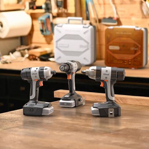 Litheli 20V MAX Cordless Impact Driver Kit, 1/4 Inch Brushless Hex Driver, 230N.m Torque, with 2.0Ah Battery, 14PCS Sockets, 10PCS Driver Bits and Tool Bag Included in Saudi Arabia