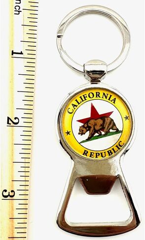 California Republic Keychain Metal Key Ring Bottle Opener with State Flag Graphic in Saudi Arabia