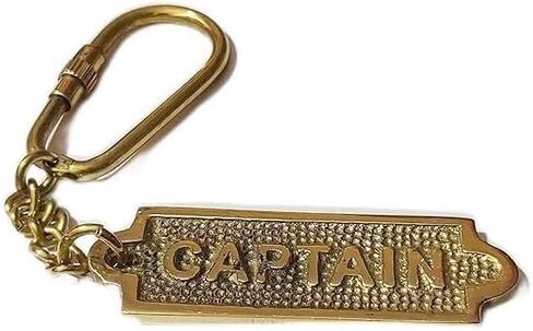 VINTEXX-Enterprises Nautical Brass Captain Keychain – Handcrafted Antique Maritime Accessory for Collectors and Gift Enthusiasts in Saudi Arabia