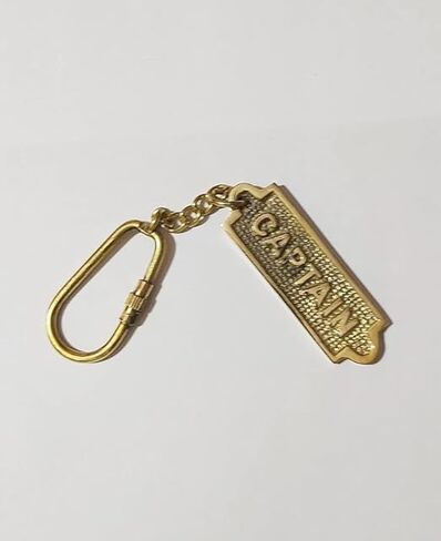 VINTEXX-Enterprises Nautical Brass Captain Keychain – Handcrafted Antique Maritime Accessory for Collectors and Gift Enthusiasts in Saudi Arabia