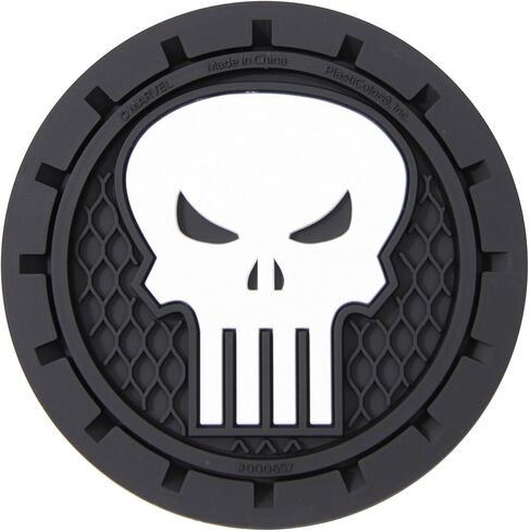 البلاستيكولور 000657R01 Marvel Punisher Auto Car Truck Cust Custer Coaster 2-Pack ، Black in Saudi Arabia