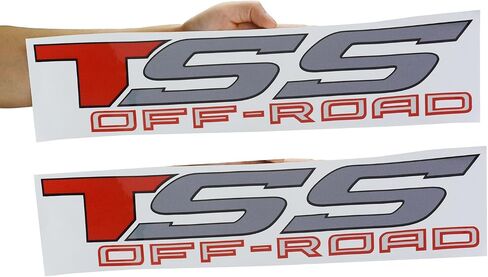 مجموعة زوج TSS OFF ROAD 4X4 ملصق ملصق VINYL FINIL ل TSS (أحمر) in Saudi Arabia