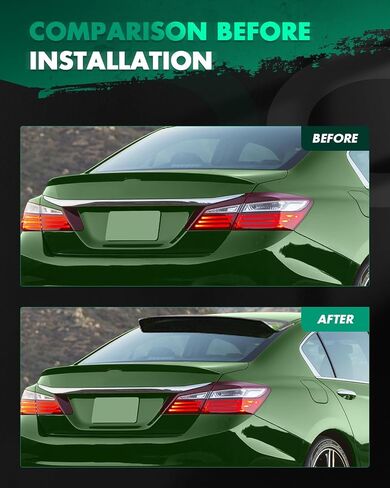 جناح Scitoo Spoiler Fits لعام 2013-2017 لـ Honda Accord Sedan Matte Black Trunk Spoiler Wing in Saudi Arabia