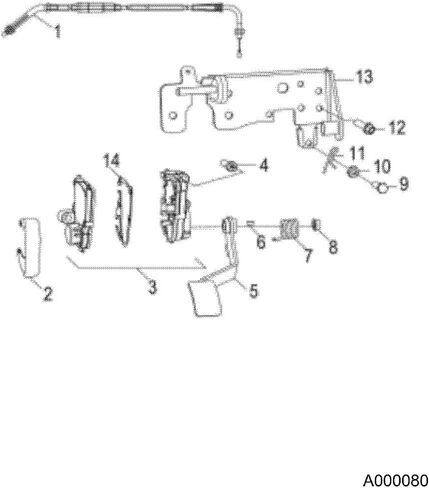 Polaris RZR Throttle Cable ، RZR 170 ، Genuine OEM Part 0455313 ، Qty 1 in Kuwait