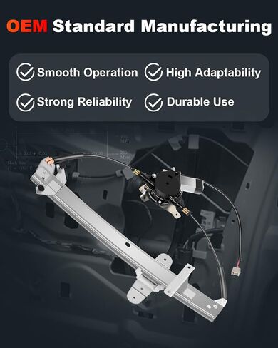 cciyu Power Window Regulator Replacement for 1992-2011 for Ford for Crown Victoria,1992-2011 for Mercury Grand Marquis,2003-2004 for Mercury Marauder With Motor Assembly Rear Left Drivers Side in Saudi Arabia