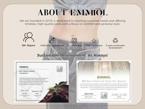 EMMIOL Women's 2025 Wide Leg Jeans Distress Mid Waist Denim Pants Vintage Y2K Trousers in Saudi Arabia