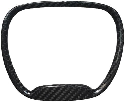 1pc Dry Carbon Fiber Interior Accessory Steering Wheel Decor Cover Trim for Dodge Challenger Charger 2015-2022 in Saudi Arabia