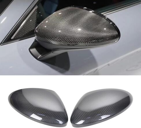 RHD Dry Carbon Mirror Cover Side Rear View Mirror Caps for Porsche 718 Cayman Boxster 2016up in Saudi Arabia