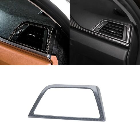 LHD RHD Real Dry Carbon Interior Passenger Side Air Conditioning Outlet Vent Cover Trim for BMW 3 4 Series F30 F32 2013-2019(Black-LHD) in Saudi Arabia