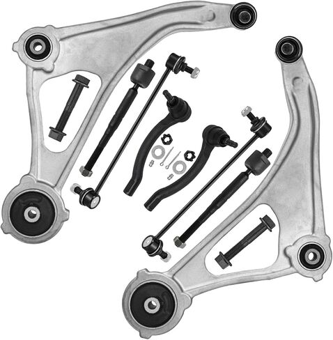 Detroit Axle - 8pc Front End Suspension Kit for 2015-2018 Nissan Altima 2016-2019 Maxima, 2 Lower Control Arms with Ball Joint 2 Sway Bar Links 4 Outer Inner Tie Rod Ends Replacement in Saudi Arabia