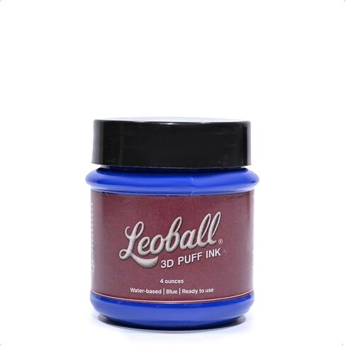 Leoball® 3D Puff Ink Ready to USE for Puffed/Embossed/Raised Prints – Fabric Water-Based Screen Printing Ink for T-Shirt and Silkscreen Printmaking, 4 Ounce jar (Black) in Saudi Arabia