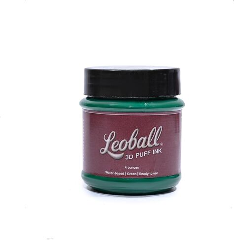 Leoball® 3D Puff Ink Ready to USE for Puffed/Embossed/Raised Prints – Fabric Water-Based Screen Printing Ink for T-Shirt and Silkscreen Printmaking, 4 Ounce jar (Black) in Saudi Arabia