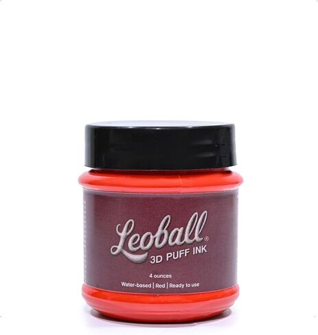 Leoball® 3D Puff Ink Ready to USE for Puffed/Embossed/Raised Prints – Fabric Water-Based Screen Printing Ink for T-Shirt and Silkscreen Printmaking, 4 Ounce jar (Black) in Saudi Arabia