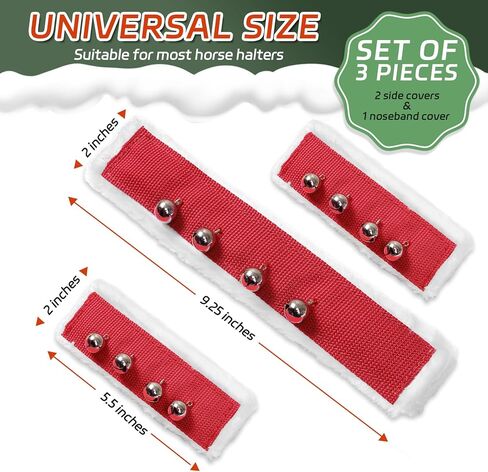 Fleece Horse Wraps for Christmas Equestrian Red Santa Equestrian Decoration Holiday 4Pieces in Saudi Arabia