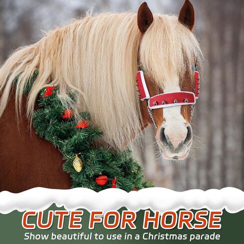 Fleece Horse Wraps for Christmas Equestrian Red Santa Equestrian Decoration Holiday 4Pieces in Saudi Arabia
