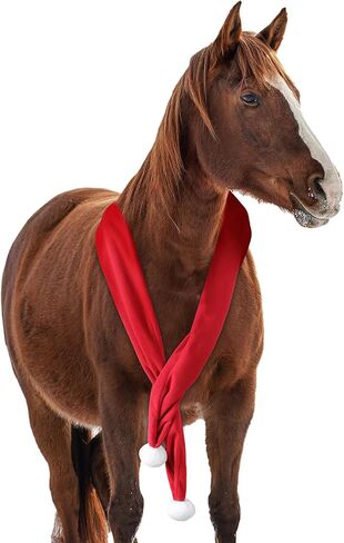 Fleece Horse Wraps for Christmas Equestrian Red Santa Equestrian Decoration Holiday 4Pieces in Saudi Arabia