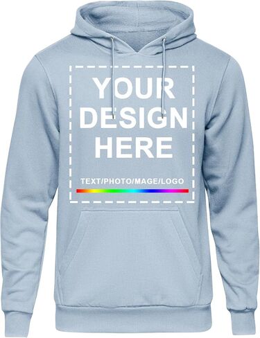 Kamkoo Custom Hoodie Design Your Men Women Pullover Sweatshirts Tucked Hooded 2 Print Side Print in Kuwait