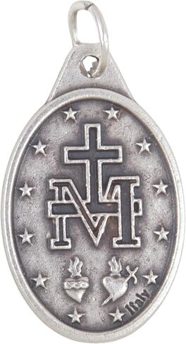 Needzo Blue Miraculous Medal Pendants, Catholic Jewelry Charm, Religious Gifts, 1 Inch (Pack of 2) in Saudi Arabia