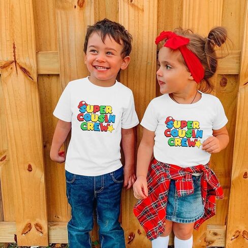 Cousin Crew Shirts for Kids Toddler Big Cousin Shirt Boy Girl Sibling Matching Outfits Summer Short Sleeve Tops in Saudi Arabia