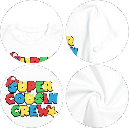 Cousin Crew Shirts for Kids Toddler Big Cousin Shirt Boy Girl Sibling Matching Outfits Summer Short Sleeve Tops in Saudi Arabia