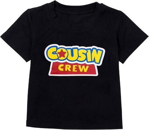 Cousin Crew Shirts for Kids Toddler Big Cousin Shirt Boy Girl Sibling Matching Outfits Summer Short Sleeve Tops in Saudi Arabia