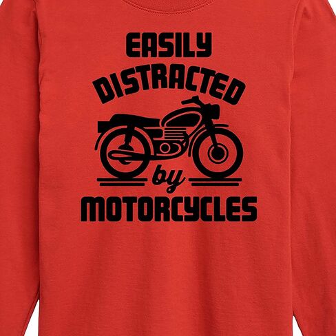 Instant Message - Easily Distracted by Motorcycles - Toddler & Youth Long Sleeve Graphic T-Shirt in Saudi Arabia