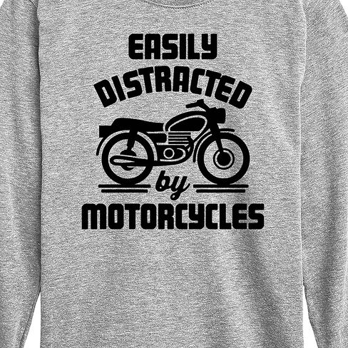 Instant Message - Easily Distracted by Motorcycles - Toddler & Youth Long Sleeve Graphic T-Shirt in Saudi Arabia