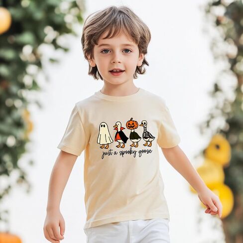 Toddler Halloween Shirt Baby Kid Cute Boo Pumpkin Tees Boys Girls Halloween Tops Clothes 2-7 Years in Saudi Arabia