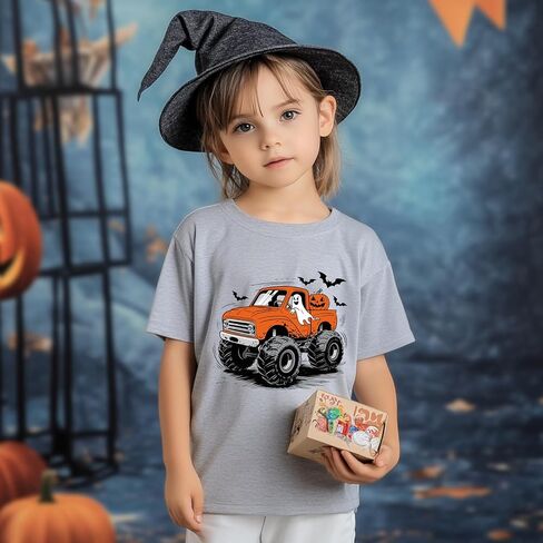 Toddler Halloween Shirt Baby Kid Cute Boo Pumpkin Tees Boys Girls Halloween Tops Clothes 2-7 Years in Saudi Arabia