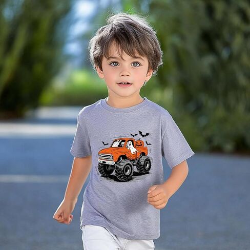 Toddler Halloween Shirt Baby Kid Cute Boo Pumpkin Tees Boys Girls Halloween Tops Clothes 2-7 Years in Saudi Arabia