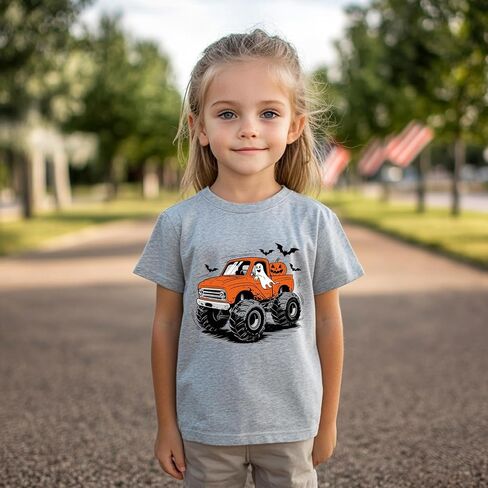 Toddler Halloween Shirt Baby Kid Cute Boo Pumpkin Tees Boys Girls Halloween Tops Clothes 2-7 Years in Saudi Arabia