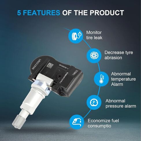FINDAUTO Tire Sensor,315MHz Tire Pressure Monitoring System TPMS Sensor Replacement for Fiat for Mazda Replaces 5127335AF BHA4-37-140 C2C25519 XR855950 LR032833 BBM2-37-140B 4Pack in Saudi Arabia